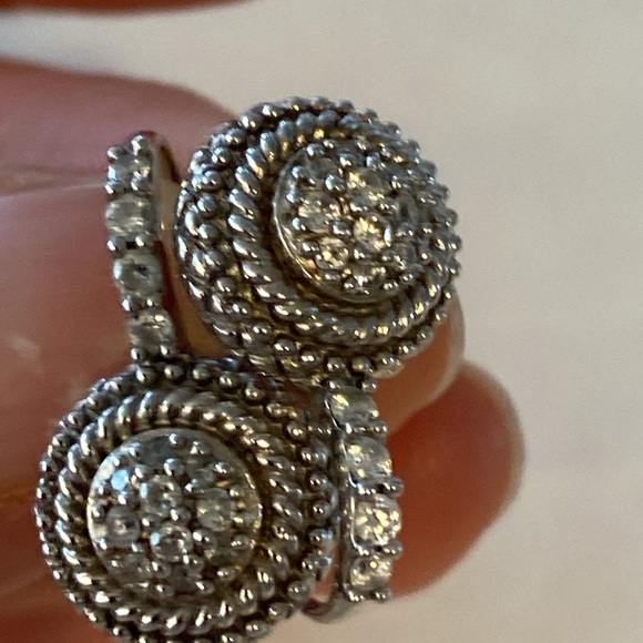 Judith Ripka sterling lever back earrings - Picture 5 of 5